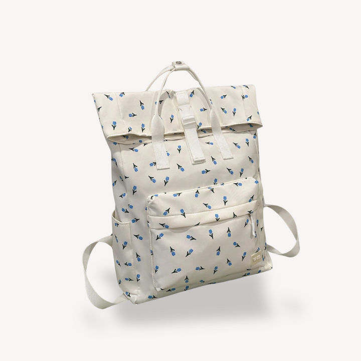 Womens Roll Top Backpack Polyester Durable