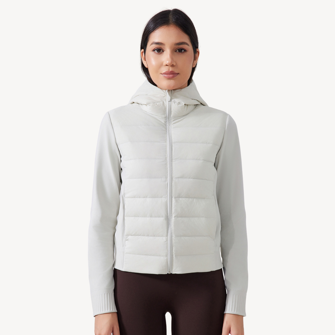 Womens Hybrid Puffer Jacket with Hoodie