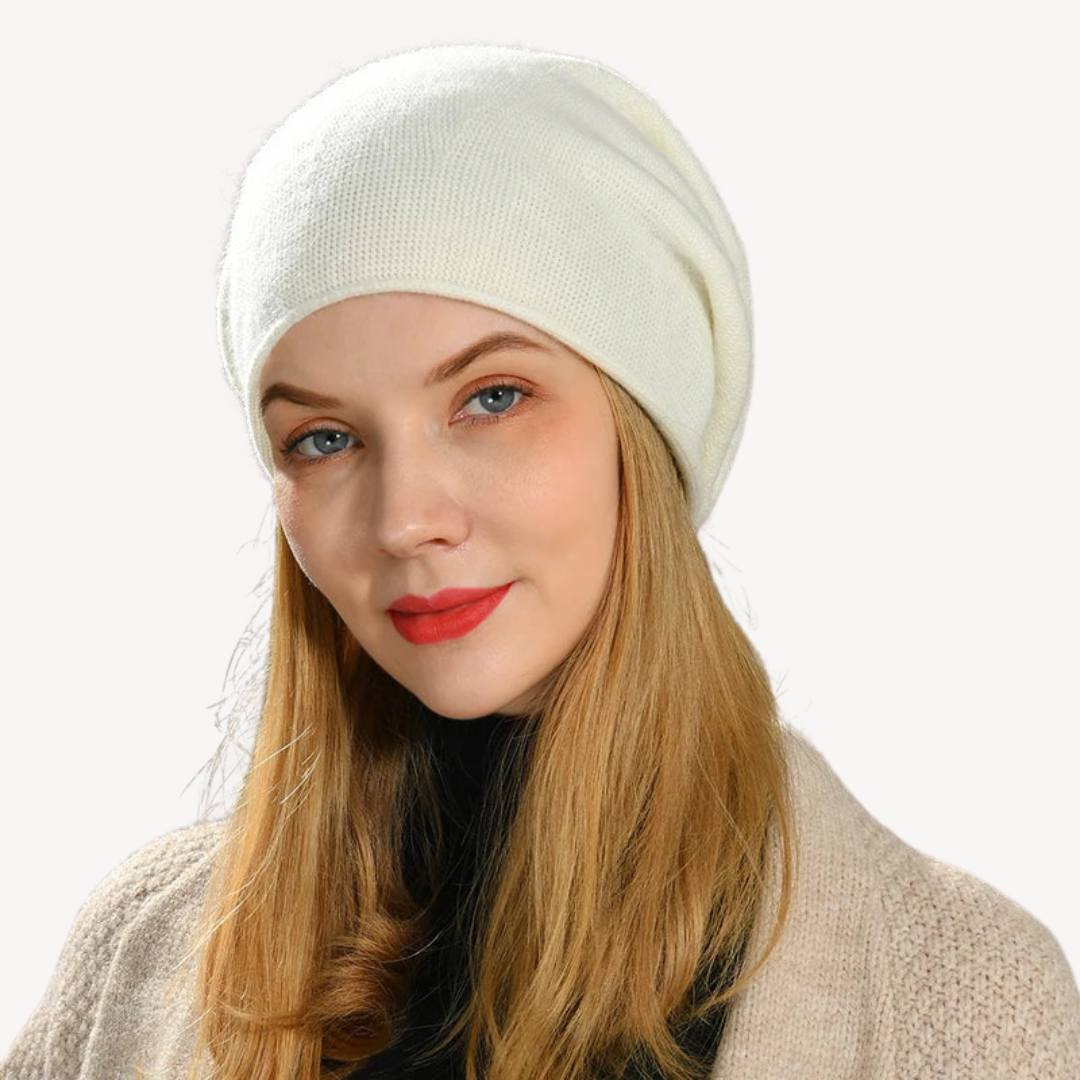 Womens Knitted Beanie Hat Stretch Fit