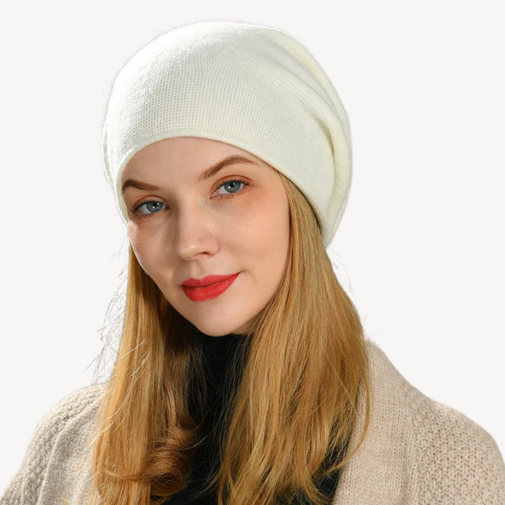 Womens Knitted Beanie Hat Stretch Fit