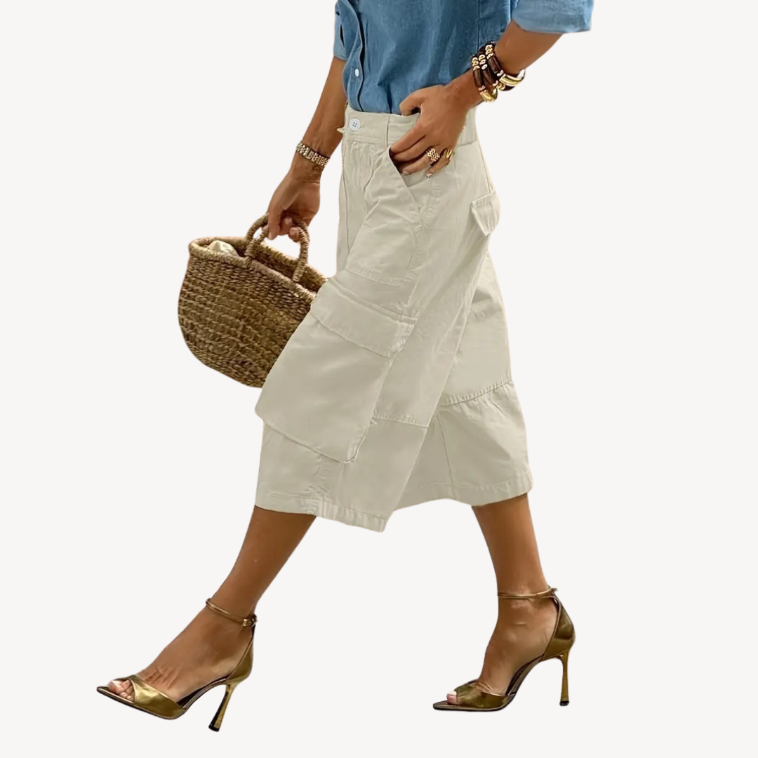 Womens Cargo Pants Relaxed Fit Cotton