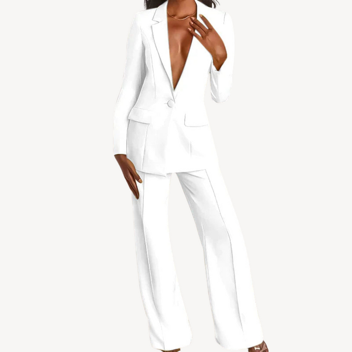 Womens Blazer and Pants Set Tailored Fit
