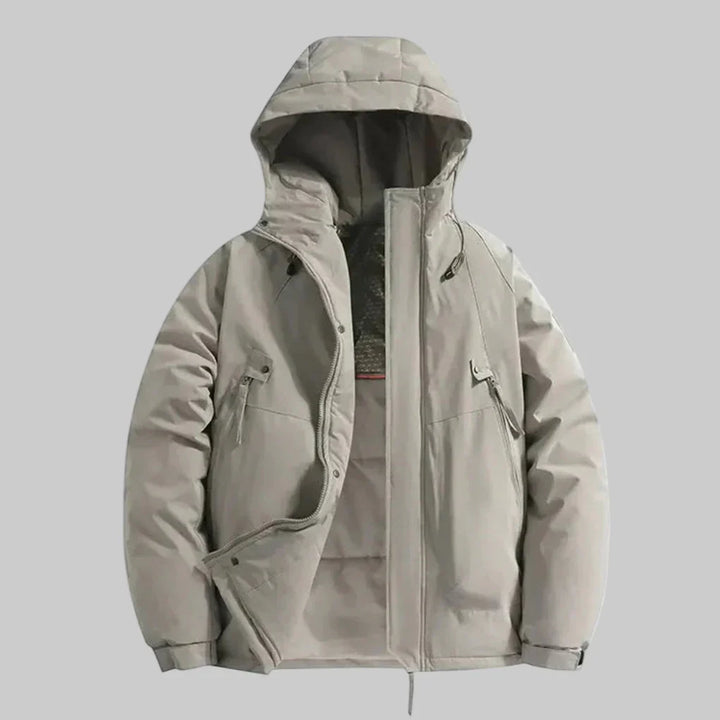 Mens Hooded Jacket Insulated Warm Fit - BritishMode