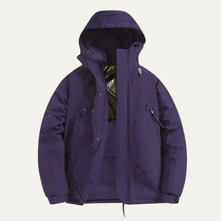 Mens Hooded Winter Parka Thickened Warm