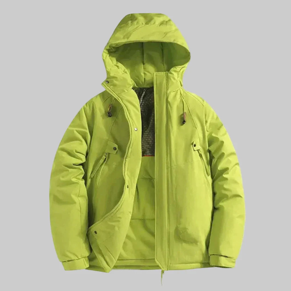 Mens Hooded Jacket Insulated Warm Fit