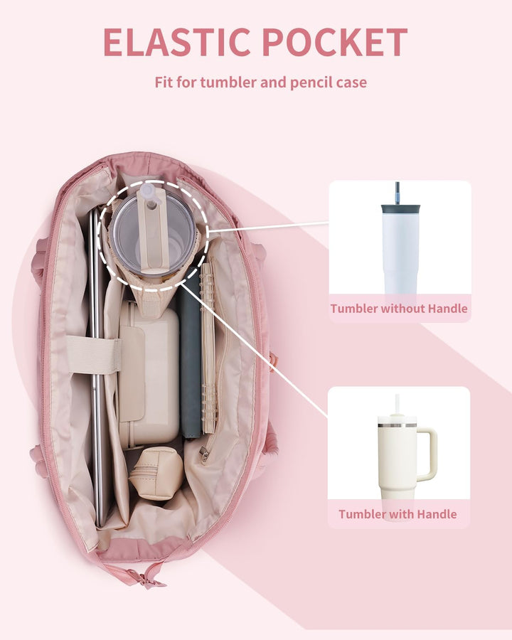 Quilted Tote Bag with Puffer Material and Laptop Sleeve