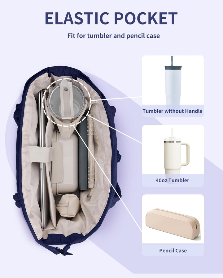 Quilted Tote Bag with Puffer Material and Laptop Sleeve