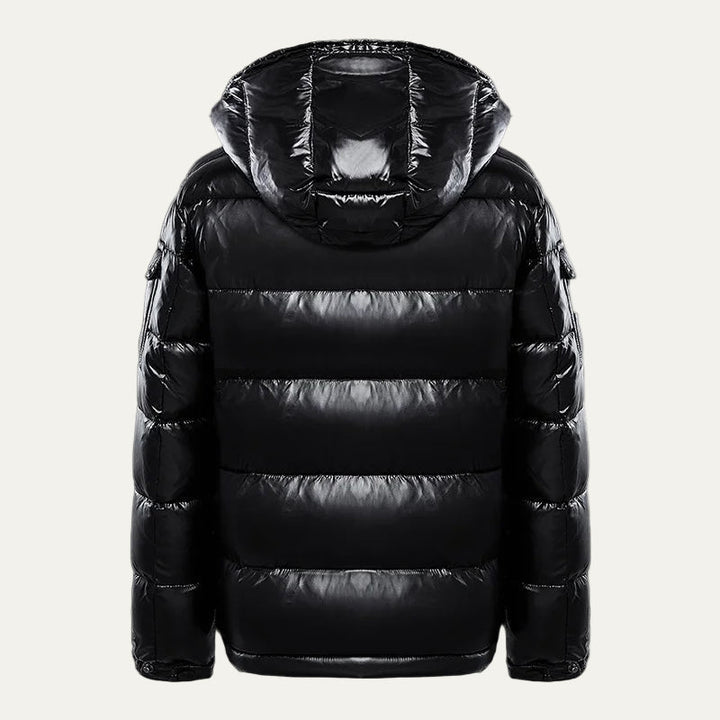 Mens Quilted Puffer Jacket with Hood Warm