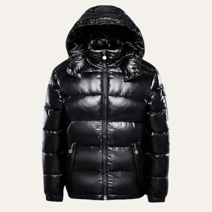 Mens Quilted Puffer Jacket with Hood Warm - BritishMode