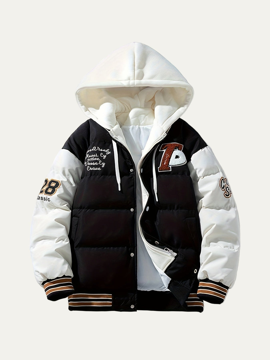 Mens Quilted Insulated Jacket with Hood