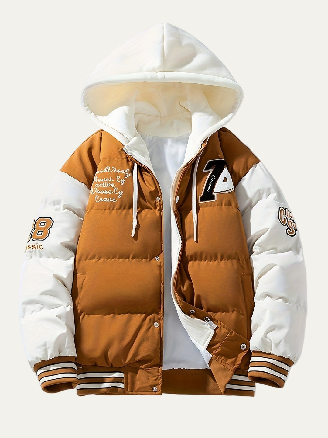 Mens Quilted Insulated Jacket with Hood