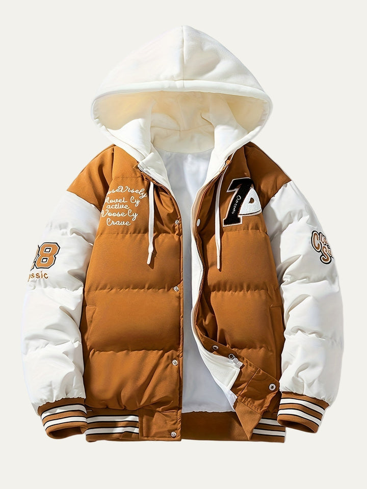 Mens Quilted Insulated Jacket with Hood