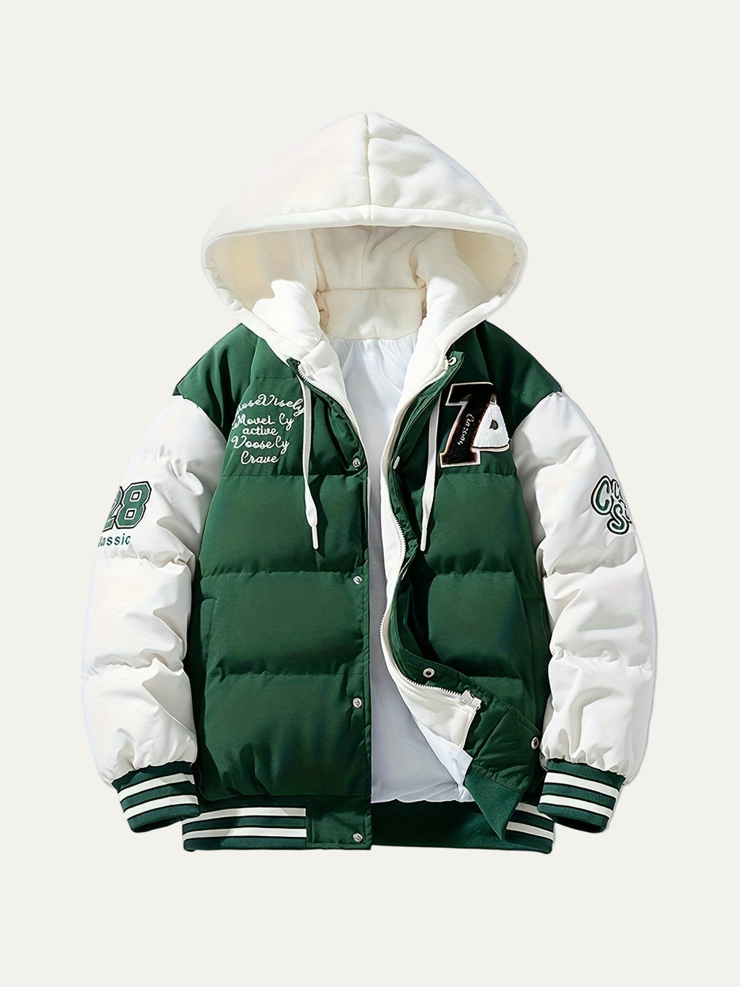 Mens Quilted Insulated Jacket with Hood - BritishMode