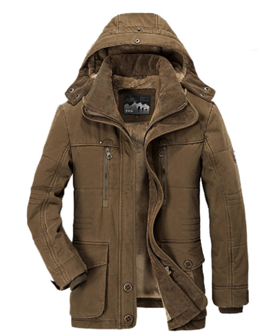 Mens Winter Jacket with Fleece Warm Fit