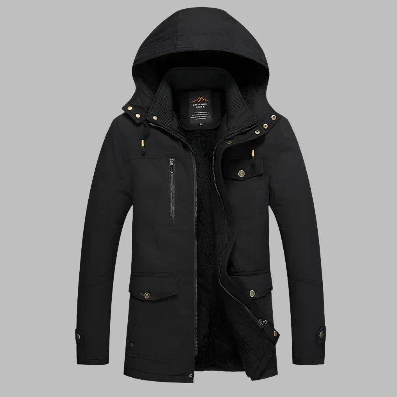 Mens Winter Jacket Waterproof Insulated Warm Fit