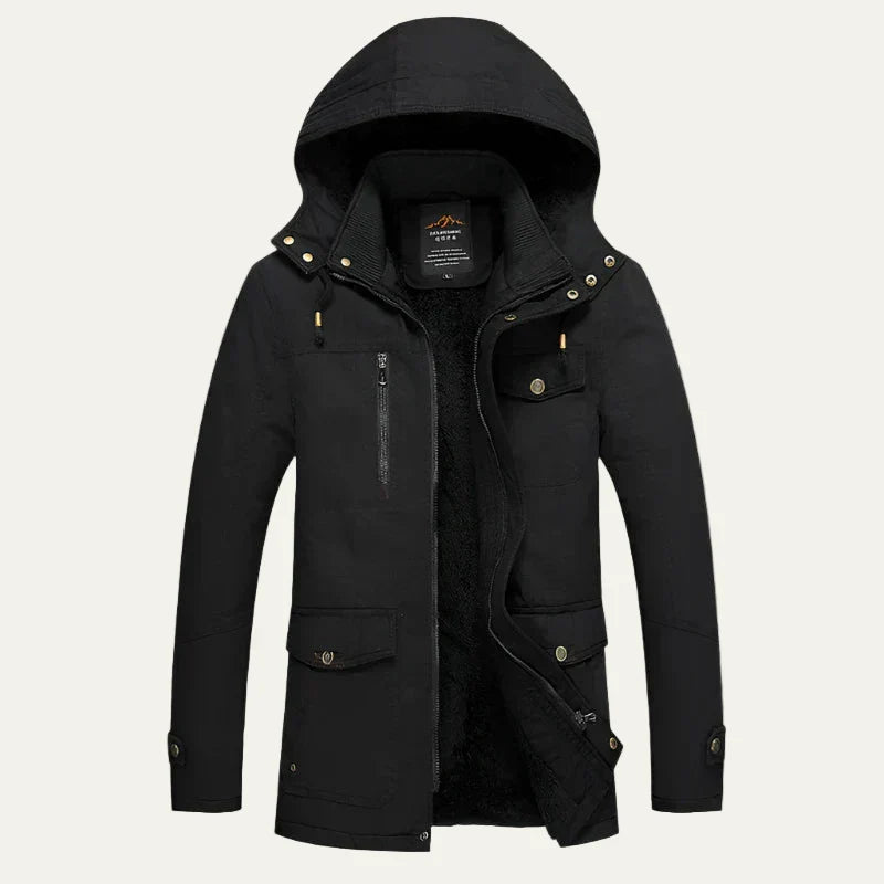 Mens Outdoor Parka Plush Lined Heavy Duty