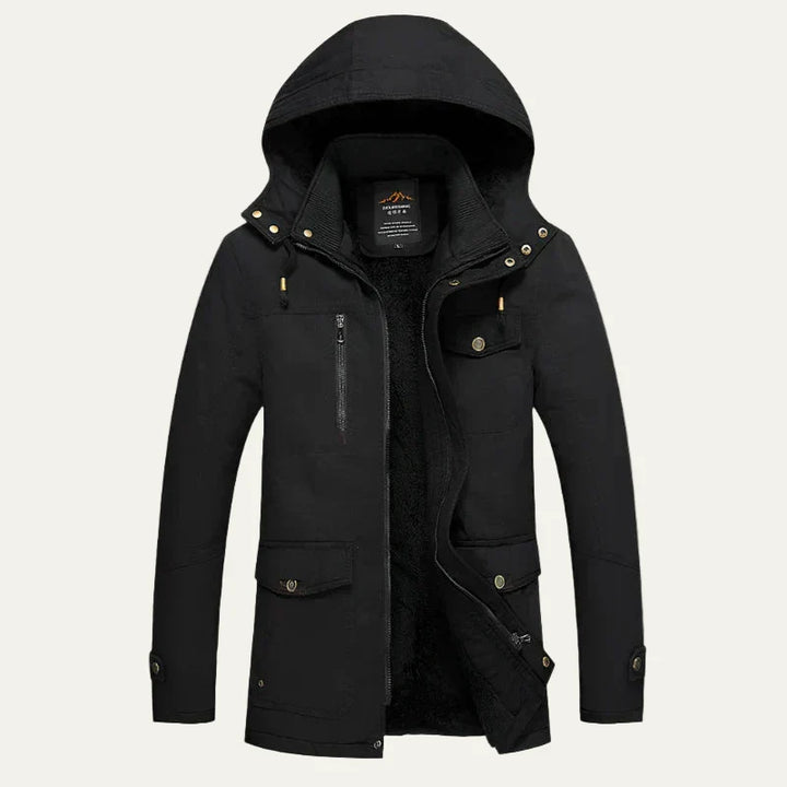 Mens Outdoor Parka Plush Lined Heavy Duty