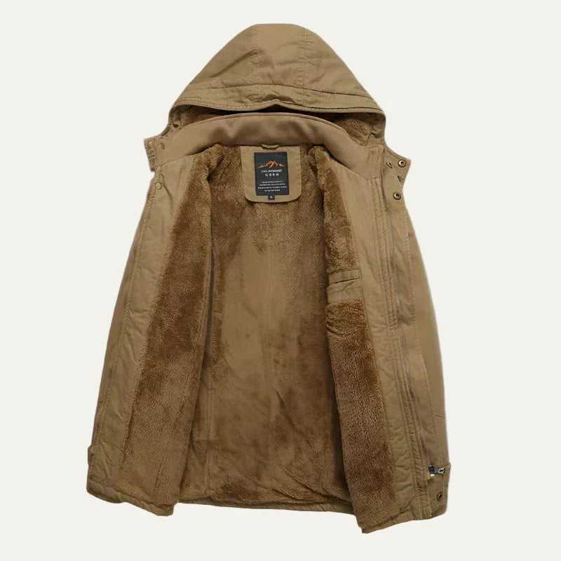 Mens Outdoor Parka Plush Lined Heavy Duty