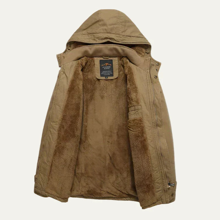 Mens Outdoor Parka Plush Lined Heavy Duty