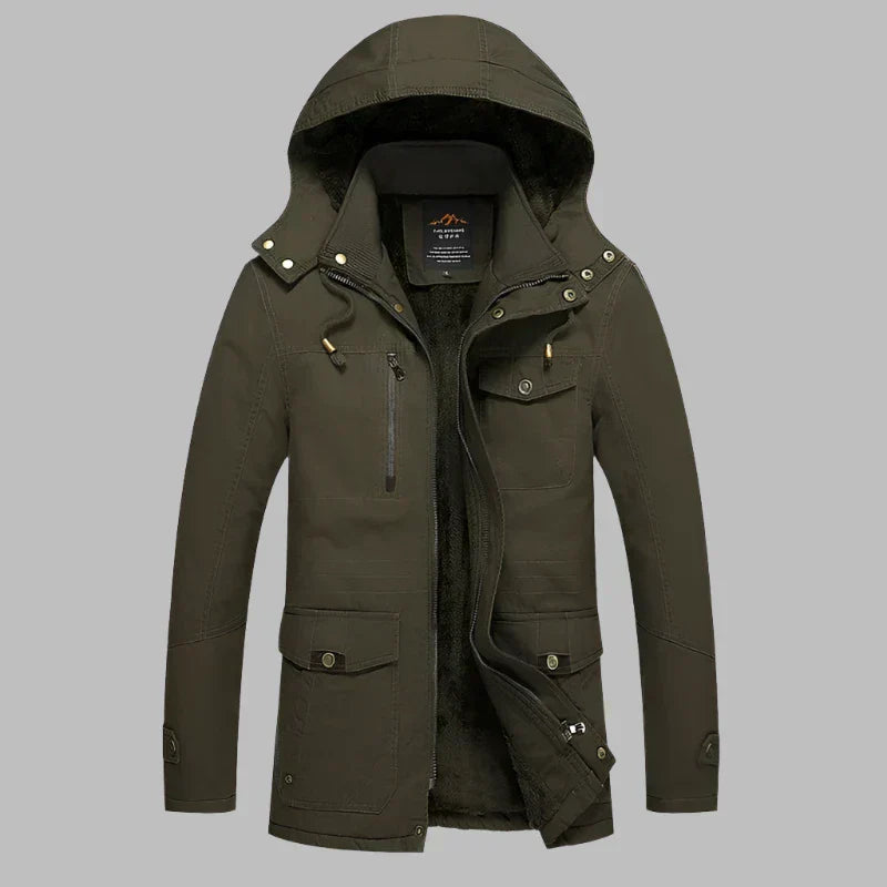 Mens Winter Jacket Waterproof Insulated Warm Fit