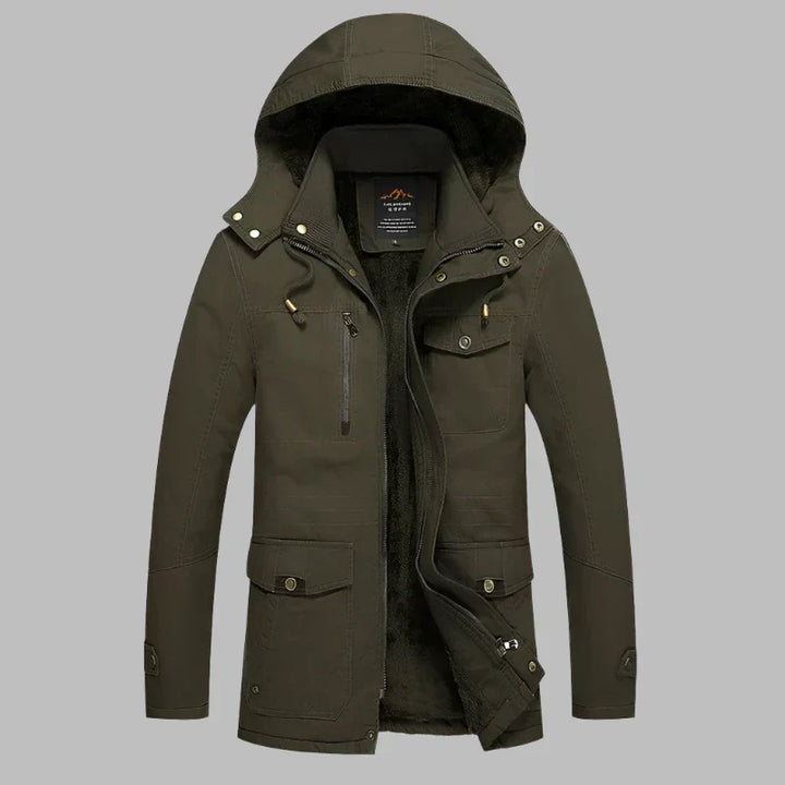 Mens Winter Jacket Waterproof Insulated Warm Fit