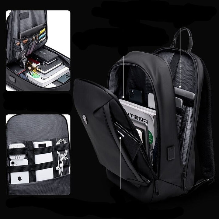 Unisex Multifunction Backpack Water-Resistant Anti-Theft Compartments