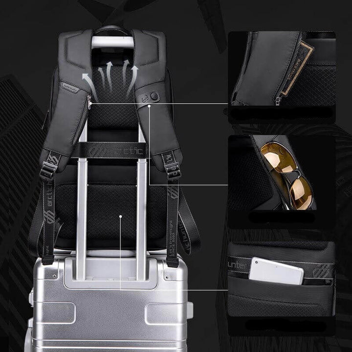 Unisex Multifunction Backpack Water-Resistant Anti-Theft Compartments