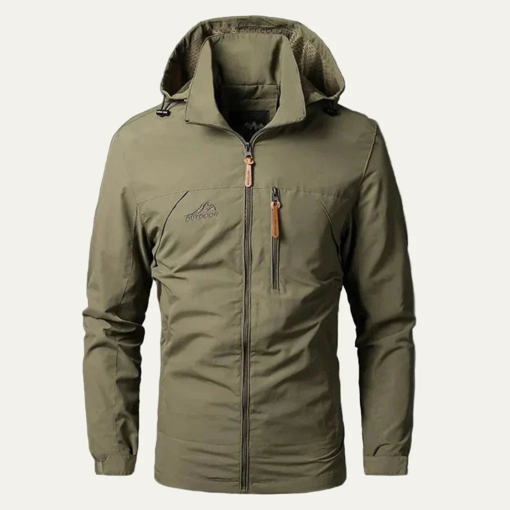 Mens Hooded Windbreaker Waterproof Military Style