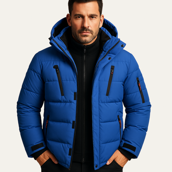 Mens Wool Car Coat Quilted Inner Vest Layered Style - BritishMode