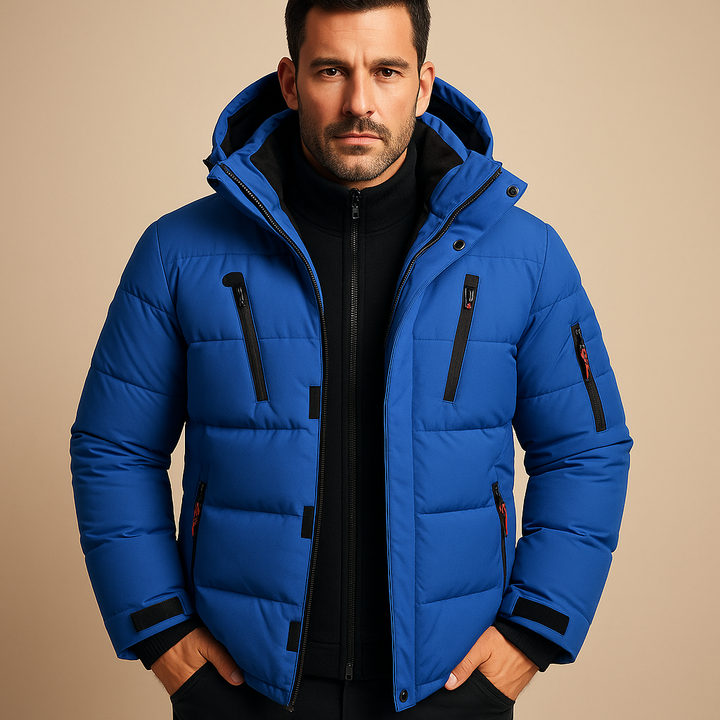 Mens Waterproof Jacket with Warm Lining Outdoor Fit - BritishMode