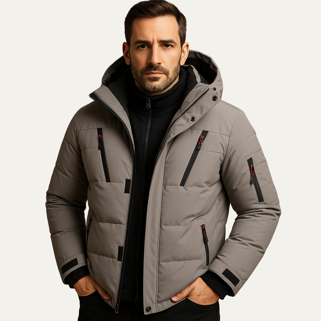 Mens Wool Car Coat Quilted Inner Vest Layered Style