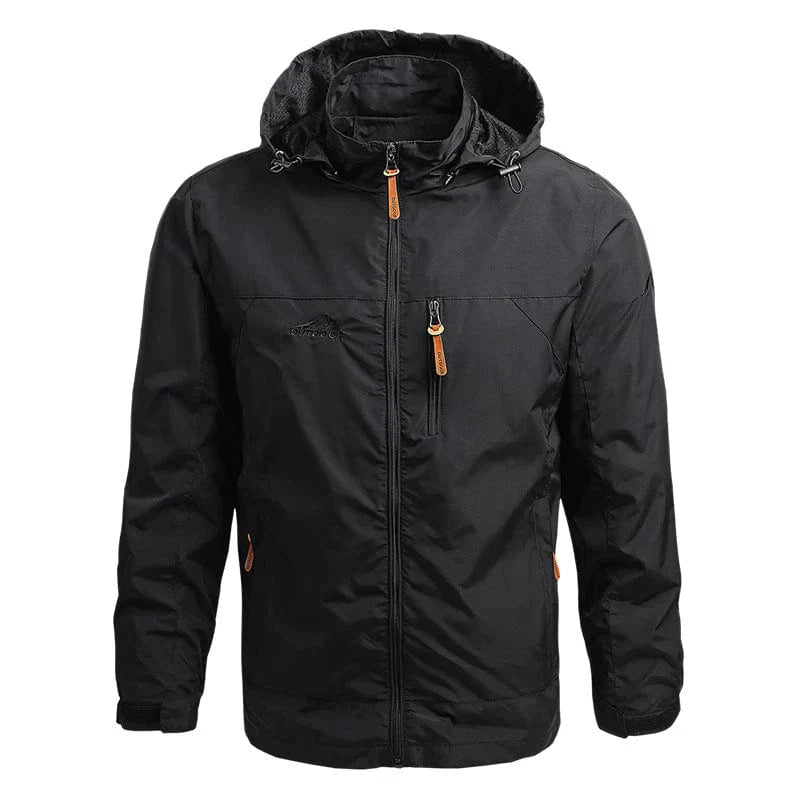 Mens Waterproof Jacket with Hood Regular Fit - BritishMode