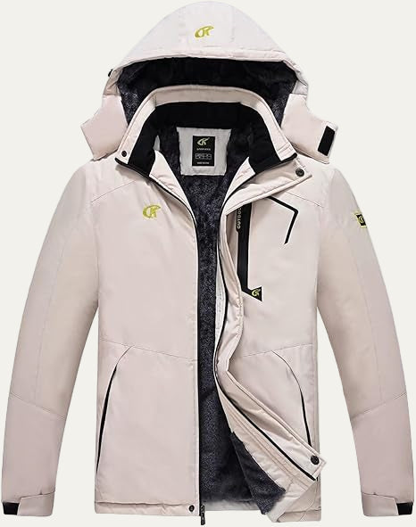 Mens Quilted Jacket with Faux Fur Collar Mid Length