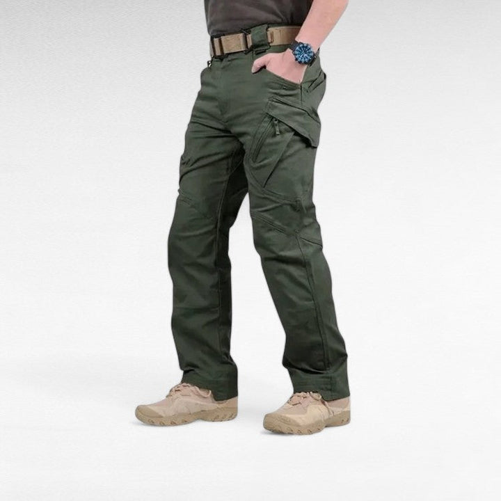 Mens Tactical Trousers Waterproof Reinforced Multi-Pocket