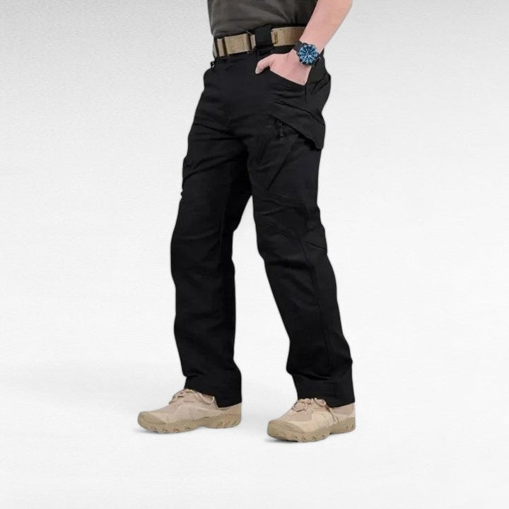 Mens Tactical Trousers Waterproof Reinforced Multi-Pocket