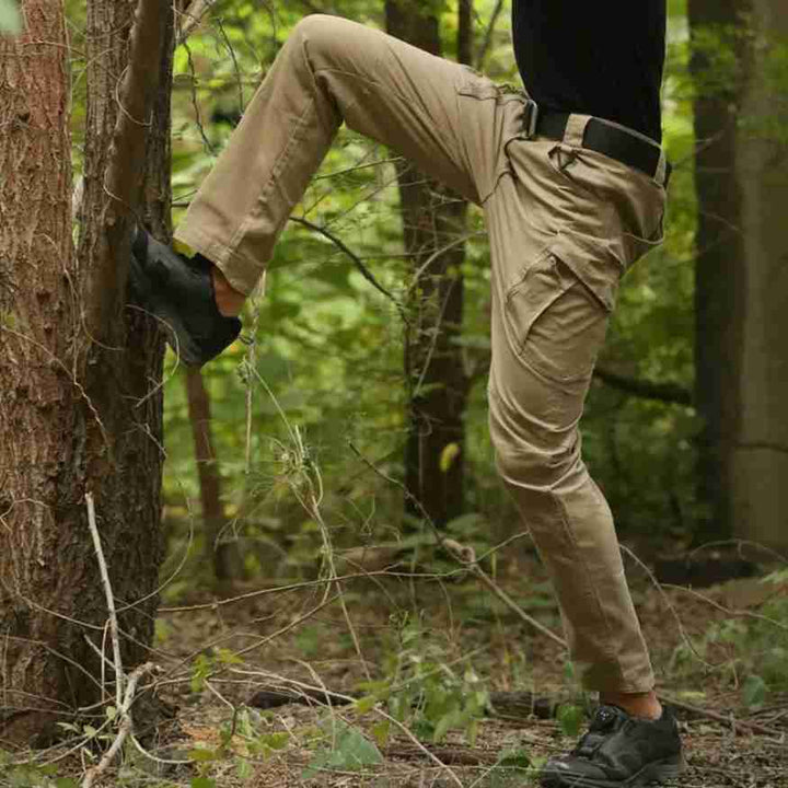 Mens Tactical Trousers Waterproof Reinforced Multi-Pocket