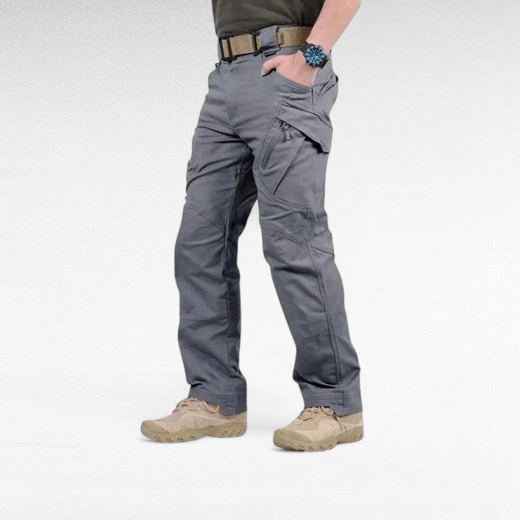 Mens Tactical Trousers Waterproof Reinforced Multi-Pocket