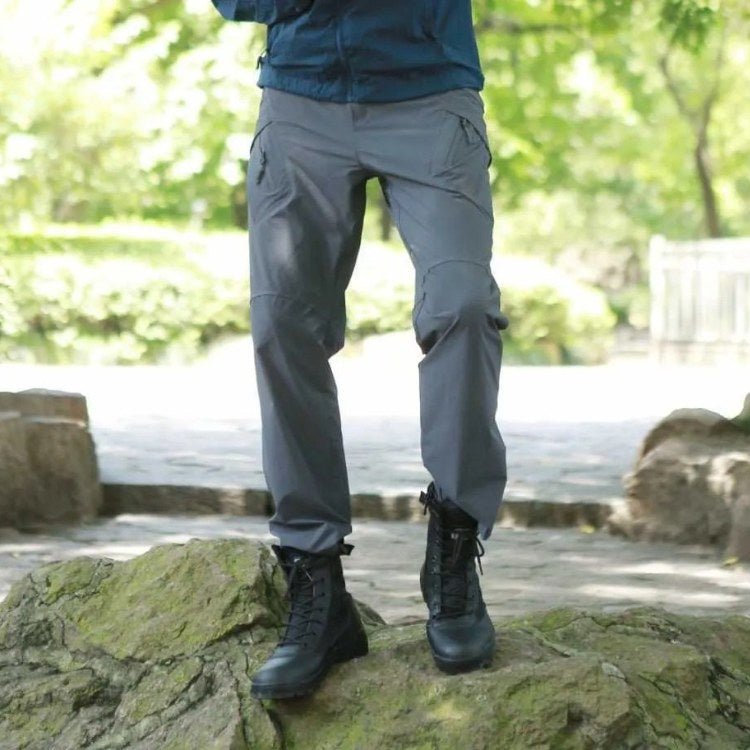 Mens Tactical Trousers Waterproof Reinforced Multi-Pocket