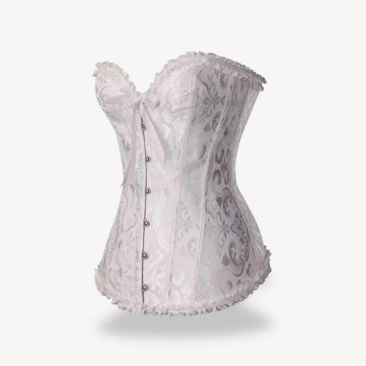 Womens Satin Corset Top with Lace-Up Front