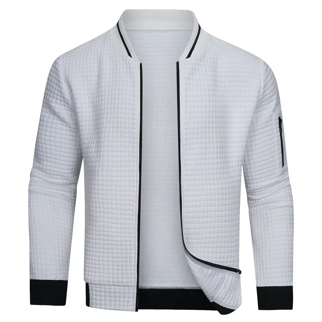 Mens Bomber Jacket Padded Zipper Closure