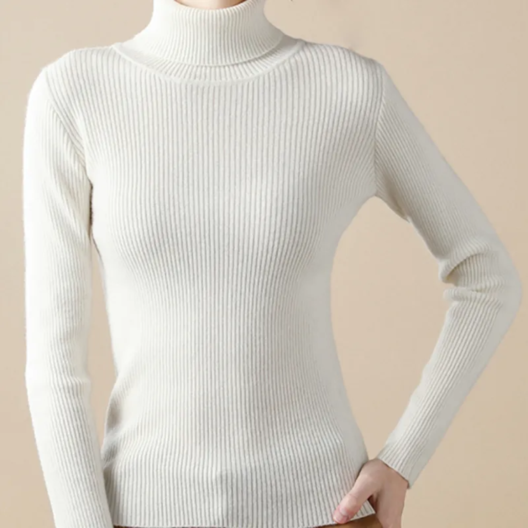 Womens Cashmere Turtleneck Sweater Winter-Ready Fit