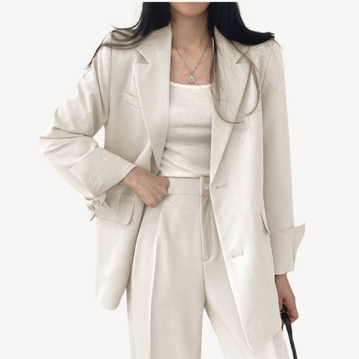 Womens Blazer and Pants Suit Set Tailored Fit