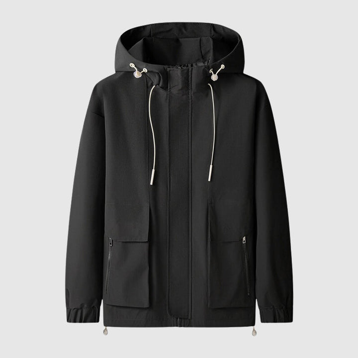 Mens Utility Jacket Technical Fabric Cargo Chest Pockets - BritishMode