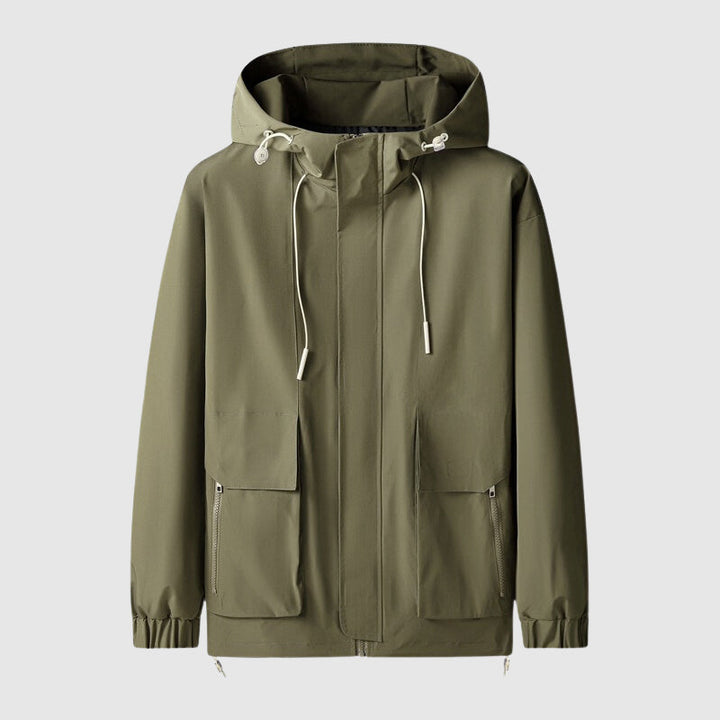 Mens Utility Jacket Technical Fabric Cargo Chest Pockets