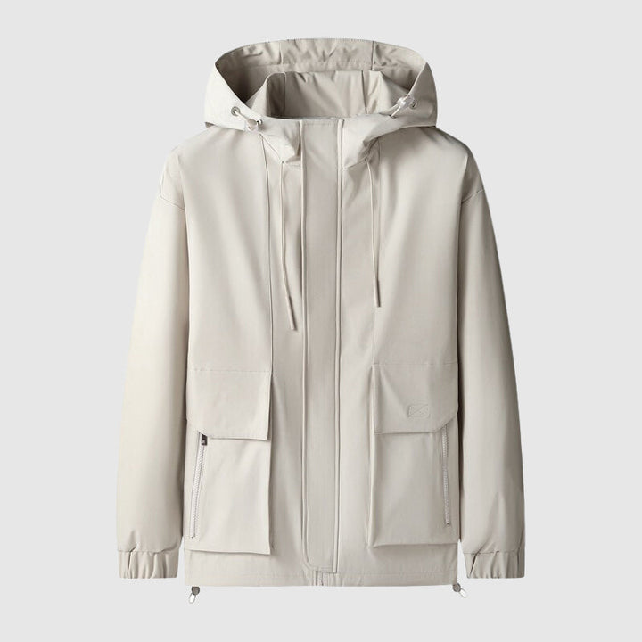 Mens Utility Jacket Technical Fabric Cargo Chest Pockets