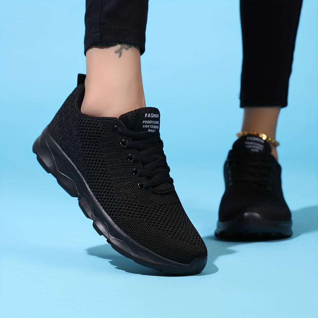 Womens Casual Mesh Sneakers Breathable Lace-Up