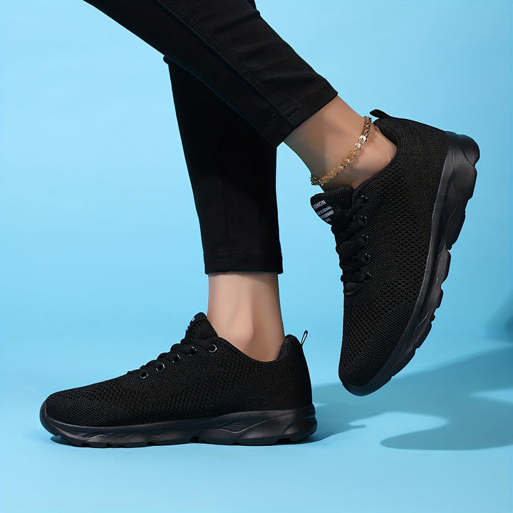 Womens Casual Mesh Sneakers Breathable Lace-Up
