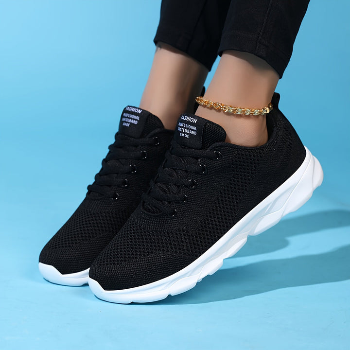 Womens Casual Mesh Sneakers Breathable Lace-Up
