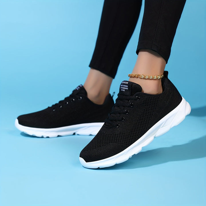 Womens Casual Mesh Sneakers Breathable Lace-Up