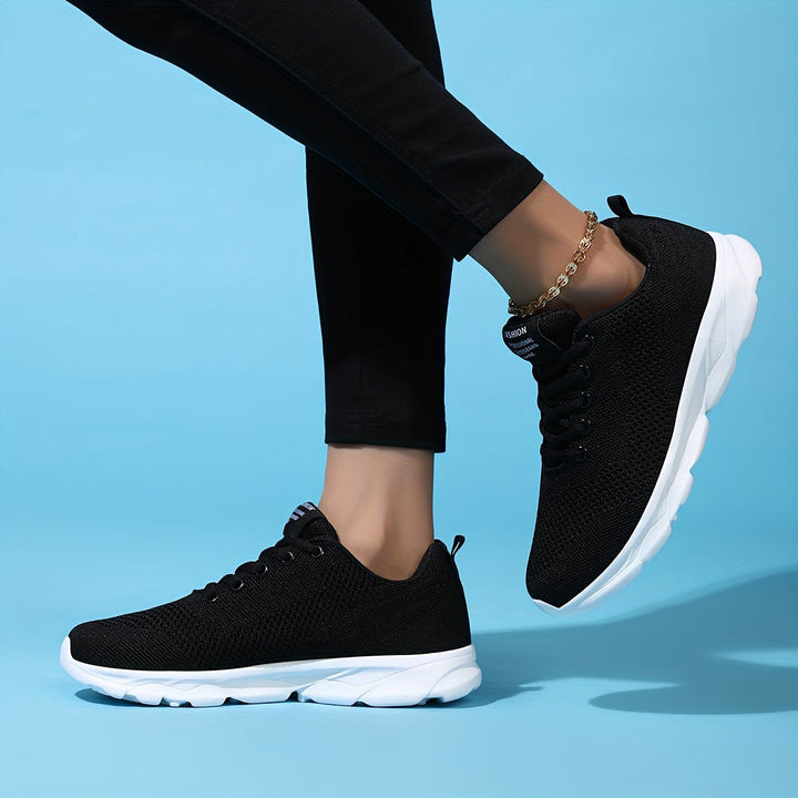 Womens Casual Mesh Sneakers Breathable Lace-Up